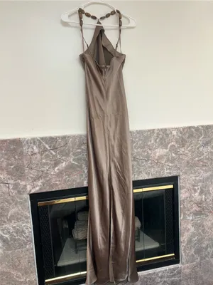 Staud Cadence Beaded Satin Maxi Dress Size 4 thumbnail 4