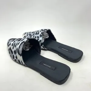 Natori Adore Satin Leopard Print‎ Mules Black Gray Size US 7 thumbnail 10
