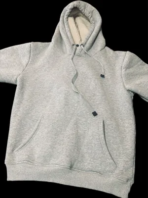 Grey Fleece Lined Sweatshirt Gray Size M thumbnail 2