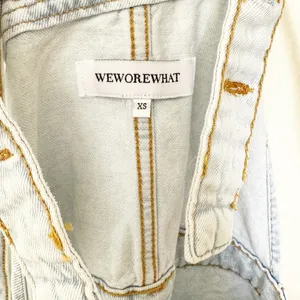 NWT WEWOREWHAT Denim Slit Short Overalls XS thumbnail 6