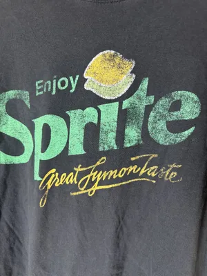 H&M Enjoy Sprite Oversized Cropped Graphic Tee T Shirt Size Medium thumbnail 2