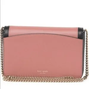 Kate‎ Spade Gentle Panda Crossbody Leather Wallet Bag, Pink/Black, NWT thumbnail 6