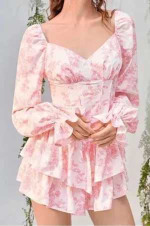 Floral romper Pink Size XS thumbnail 3