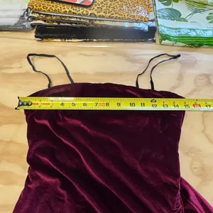 Showpo. Beyond‎ It Rushed Mini Velour Dress Burgundy Sz 4 Stretch Party thumbnail 10