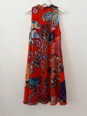 Anthropologie Maeve Larkhill Silk Trapeze Swing Dress S thumbnail 8