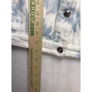 Altar'd State Blue Ivory Tie Dye‎ Denim Jacket J1283DNAS Small Cloud Wash Boho thumbnail 9