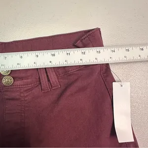 Women's Wide Leg Pants in‎ Burgundy thumbnail 3