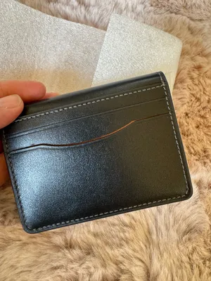 Coach Bandit Card Case - Black Refined Calf Leather w/Brass - NWT thumbnail 2