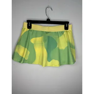 Nike Dri-Fit Tennis Skort Skirt Size Large Yellow Green Athleisure Active thumbnail 2