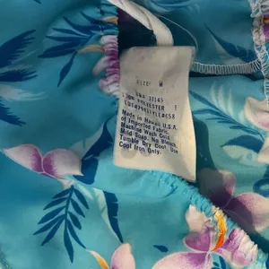 Vintage Hilo Hattie Hawaii Floral Maxi Dress Off Shoulder Ruffle Blue Purple M‎ thumbnail 5
