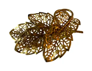 Judy Lee Brooch Women OS Gold Filigree Leaf Vintage Mid-Century‎ Pin thumbnail 1