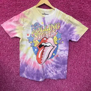 The Rolling Stones Circus Stars Hot Lips Rock Band Tie Dye M thumbnail 1