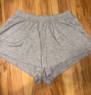 SheIn Heather Gray Flowy Lounge Shorts thumbnail 1