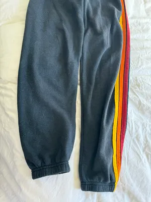 Aviator Nation 5 STRIPE SWEATPANTS - Charcoal thumbnail 4
