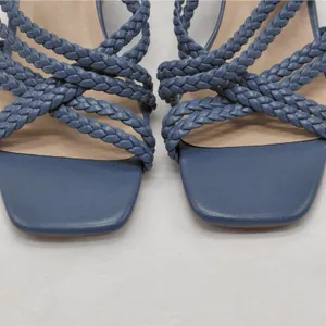 Journee Collection Baylen Wedge Sandals Women's 7.5 Blue Slip On Casual Shoes thumbnail 6
