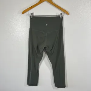 Lululemon Align High-Rise Crop 21" Leggings‎ Grey Sage Nulu 6 LW6BGFS Athleisure thumbnail 3