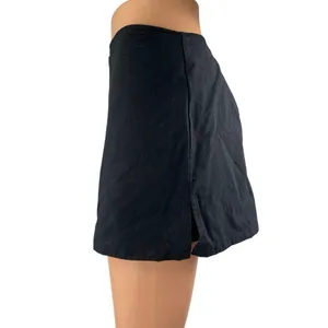Princess Polly Women's Black High Waisted Back Zip Slit Mini A Line Skirt Size 8 thumbnail 2
