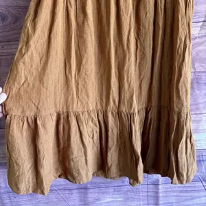 Wrangler Retro Womens Rust Orange Ruffle Tiered Dress LWD248E Size M NWT thumbnail 4