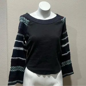 Free people gray pullover sweater thumbnail 3