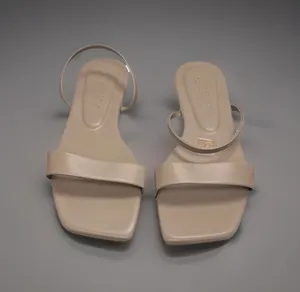 Nude Sandals Sz 8.5(39) Square toe NIB Tan thumbnail 2