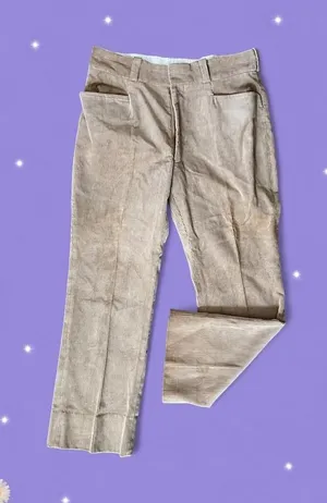 Vintage 90s Beige Corduroy Straight Leg Pants size 38 🤎 thumbnail 2
