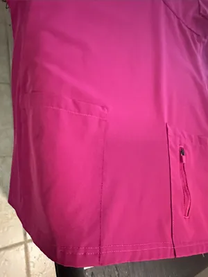 Ladies Scrub Top in festival fuchsia Sz L by Crush NWT thumbnail 5
