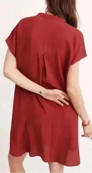 Madewell Bicoastal in Crimson Boxy Festival Boho Shirt Women’s Dress S # 1008 thumbnail 1