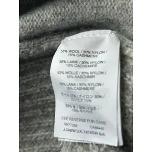 J Crew grey wool cashmere turtle neck sweater Medium cozy classic preppy thumbnail 5