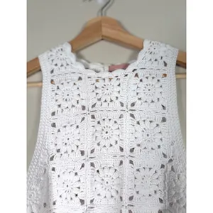 Show Me‎ Your Mumu Laguna Top White Daisy Crochet Cotton Boho Crop XS Festival thumbnail 3