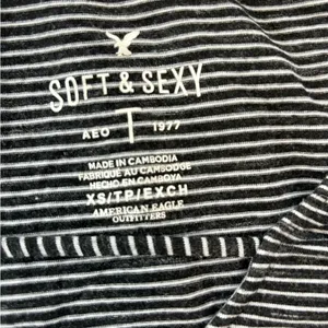 AE flare sleeve stripe soft sexy tee XS thumbnail 4