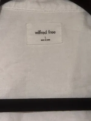 Aritzia Brand New Wilfred Free oversized White Long Sleeve Shirt Size Large thumbnail 6