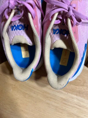 Hoka Women's Pink and Blue Running Sneakers thumbnail 4