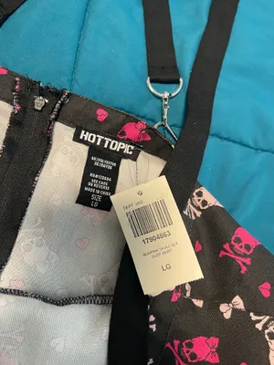 NWT Hot topic gothic suspenders skirt L thumbnail 2