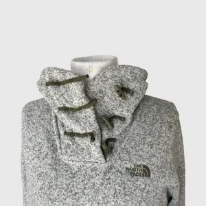 The North Face Crescent Hoodie Pullover Knit Sweatshirt Toggle Gray Womens Large thumbnail 3