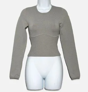 Aritzia Sculpt Knit Empire Longsleeve Longsleeve corset top sweater XS thumbnail 1