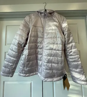 Iridescent Pink Northface Puffer Jacket thumbnail 1