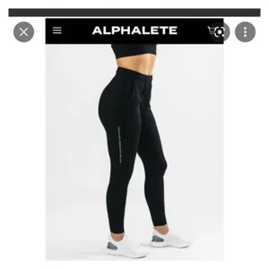 Alphalete‎ Black Pro Elite Premium Joggers Athleisure Cozy loungewear rest day thumbnail 2