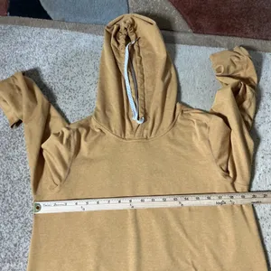 Vuori Activewear Performance Hoodie Women L Yellow Athleisure Hooded FLAW thumbnail 6