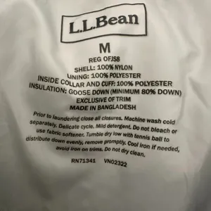 LL Bean Jacket Womens Medium Green Goose Down Puffer Quilted Coat Insulated‎ thumbnail 5