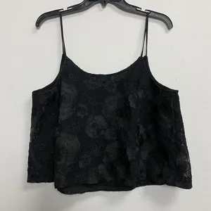 Express Womens Large Black Lace Tank Top Goth Gothic Grunge Whymsigoth Emo Lined thumbnail 4