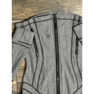 Lululemon Define Jacket‎ Gray Black White Herringbone Full Zip Athletic Size 2/4 thumbnail 3