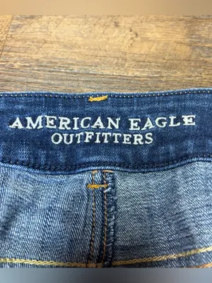2013 American Eagle Low Rise Artist Crop Jeans Womens 8 Blue Denim Y2K Indie thumbnail 4
