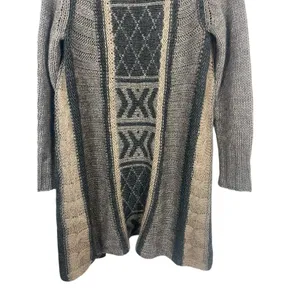 Gottardi Collection Made In Italy Boho Knit Open Front Cardigan Alpaca Wool L thumbnail 3