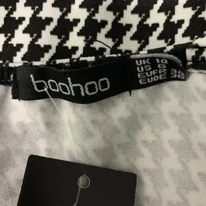 Boohoo Dress 6 Black White‎ Check NWT Square Neck Trendy Sleeveless thumbnail 6