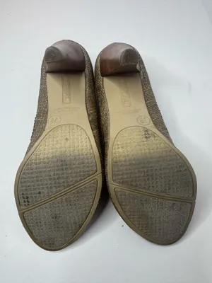 Merona Tan Peep Toe Heels Women's Size 7.5 thumbnail 7