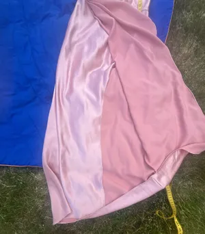 Xscape Women's Pink Satin Collared Wrap Front Maxi Dress Size 16 thumbnail 8