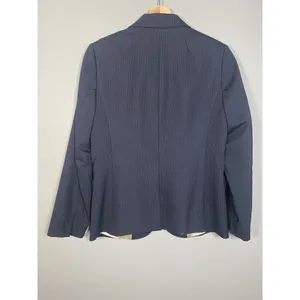 J Crew Pinstripe Wool‎ Blazer Navy Blue Womens Jacket Two Button Size 6 Office thumbnail 7