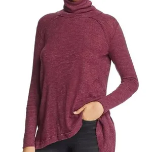 We The Free Split Back Turtleneck, Peach, Size M (oversized) thumbnail 5