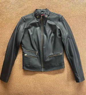 GUESS Black Leather Jacket thumbnail 1