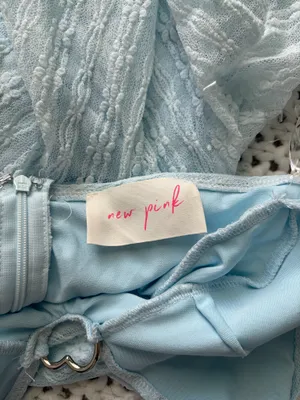 New Pink Dress Blue Size M thumbnail 5